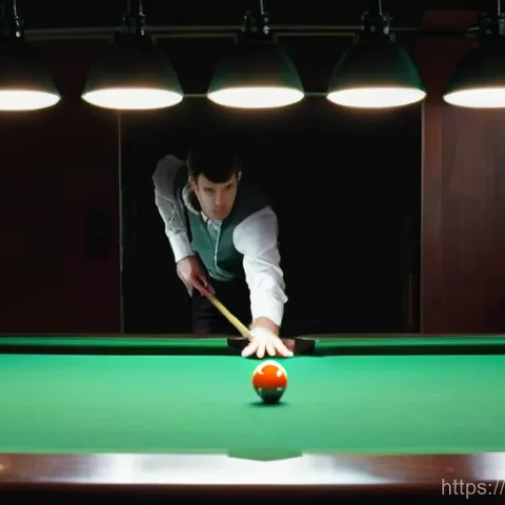당구 테이블 조명 설치 가이드 - **Prompt 1: The Precision Shot Under Optimal Light**
"A male billiard player in his late 20s, we...