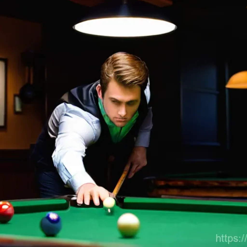 당구 입문자를 위한 체크리스트 - **Prompt 1: "Finding Your Perfect Partner" - The Cue Selection Moment**
"A person in their late ...