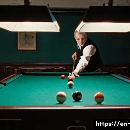 Home 30 당구 영화 추천 - **Prompt:** A gritty, classic 1960s-style pool hall scene. An older, weathered male mentor with slic...