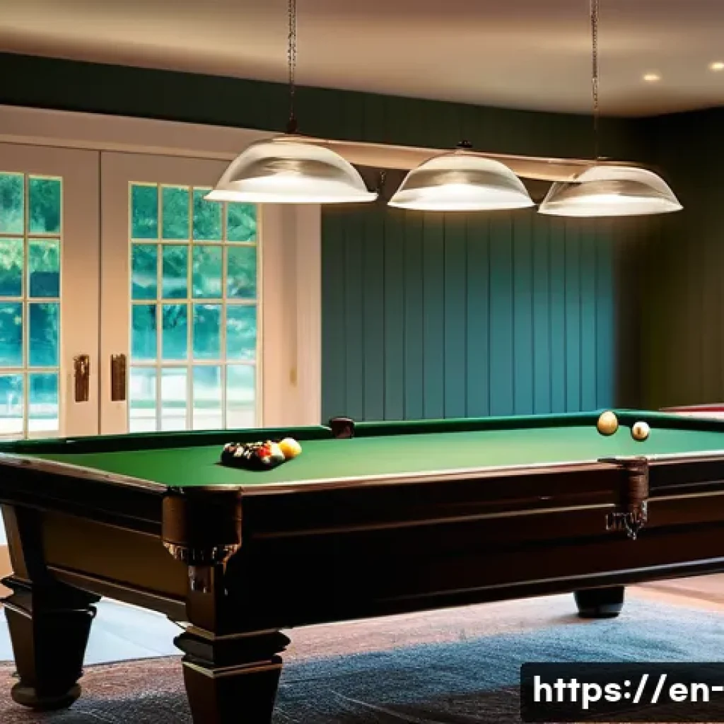 당구 매너와 에티켓 - A cozy indoor pool hall scene featuring a diverse group of adults playing billiards with respectful ...